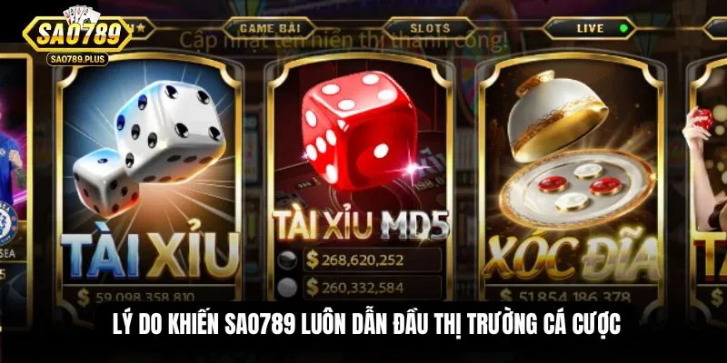 Lý do khiến SAO789 luôn dẫn đầu thị trường cá cược